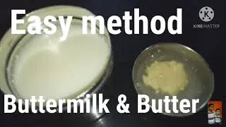 Easy method of making buttermilk & butter | no kudugolu | no mixi