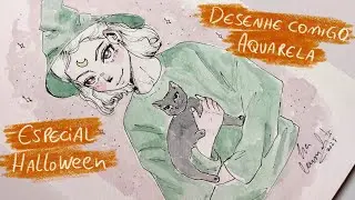 Especial Halloween / Aquarela Bruxinha