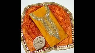 💥Three piece suit . Mirror work . Rawsilk shirt, Trouser and silk Duppta . Price 3500💥