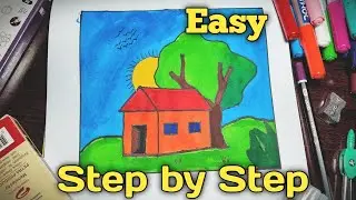 How to Draw a Simple House Step by Step 🏡