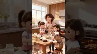 Kakak adik & Capybara membuat cookies..#shorts #funnyvideo #capybara #fun