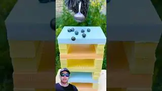 Hot Metal Fireball Penetrates Foam #asmr #satisfying #satisfyingvideos #relaxing #asmrsounds