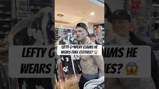 #LeftyGunplay claims he wears fake clothes? 😱 #upcomingrapper #newartist #hiphopnews #shorts