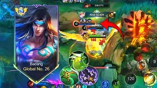 Global badang with semi tank build solo rank 💪| badang best build and emblem 2025 🔥