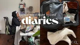 work from home vlog | day in the life of an authorization specialist, morning routine, pack with me