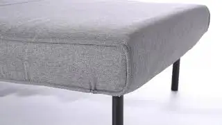 FAUTEUIL CONVERTIBLE EN TISSU GRIS TONKA