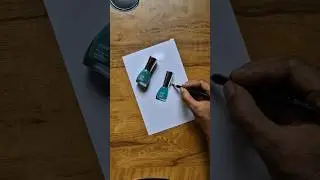 Realistic nail polish drawing #drawing #realisticdrawing #nailpolish #realistic #shorts #tiktok