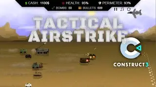 Tactical Airstrike | A-10 Desert storm game in Construct 3 | Demo