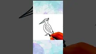 How to draw a Woodpecker for kids  #woodpecker #drawing #tutorial