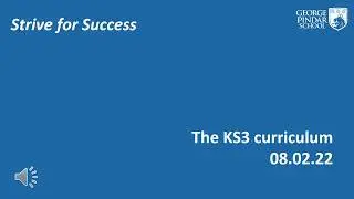 New KS3 Curriculum for September 2022