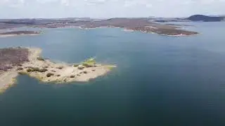 IMAGENS AÉREAS DAS BARRAGENS DE BOA VISTA E MORROS CHEIAS PELA TRANSPOSIÇÃO EM SÃO JOSÉ DE PIRANHAS