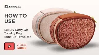 Designertale: How To Use Guide Luxury Carry On Toiletry Bag Mockup
