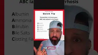 When it comes to Cirrhosis, don&rsquo;t get lost in the labs &mdash; remember your ABC&rsquo;s ✅