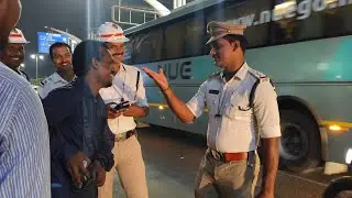 Drunk and Drive Test in Vijayawada | RI Rajendra #vijayawadapolice  #traffic | Ap Smart News