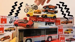 【トミカ】ぐらぐら！ミニカーつみつみ 〜いろんな車を重ねてみた〜　｜Shaky! Miniature Car Stacking ~ I tried stacking various cars ｜