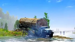 Watch a heavily loaded car cross a dangerous and old bridge! MudRunner Extreme Rescue Epsd 01