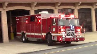 Minquas Fire Company of Newport Rescue 23 The Red Train Responding