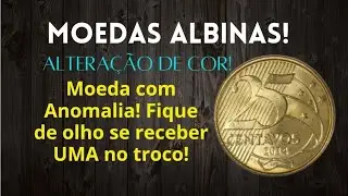 MOEDA DE 25 CENTAVOS 2014 COM ANOMALIA ALTERA&Ccedil;&Atilde;O DE COR!