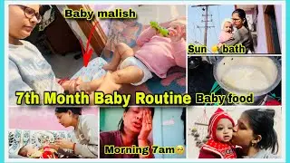 Indian Mom Realistic Winter 🥶 MORNING ROUTINE with 7th month old baby 👶 winter care 