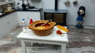 Miniature Kitchen Magic: Savory Meat Kofta with Tomatoes, Eggs, and Red Cheese