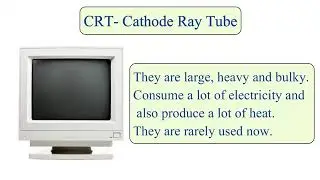 Monitor and alt types in Hindi | CRT, LCD, LED, plasma display #computer 🙏🙏🙏😇❤️