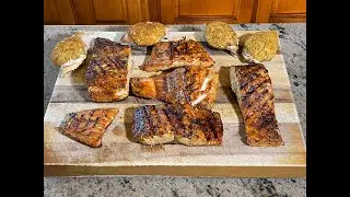Grilled Salmon and Crab Cakes on the Weber Summit Charcoal Grill