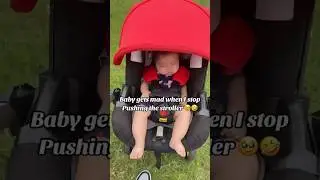Baby gets mad when stroller stops 😂😂 #fypシ #trendingshorts #fypyoutube #explorepage #viral