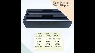 Black Plastic Kitchen Tin Foil Wrap Organizer Dispenser Bamboo 2 in 1 with Cutter and Bounty