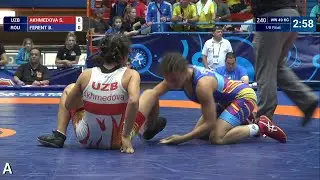 1/8 WW - 49 kg: S. AKHMEDOVA (UZB) v. B. FERENT (ROU)