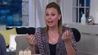 Diamonique Simulated Gemstone Oval Eternity Ring, Sterling Silver on QVC