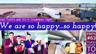 (FRITS #63) Thai Airways Economy Class Flight Experience: TG433 Bangkok BKK to Jakarta CGK