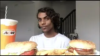 A&W Beyond Meat + Teen Burger Mukbang