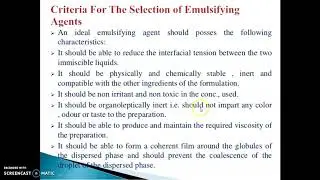 EMULSION : EMULSIFYING AGENTS
