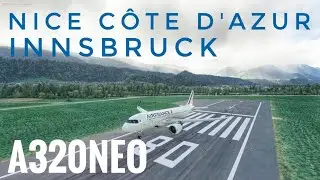 Nice to Innsbruck Circling approach A320 - pure airplane sounds