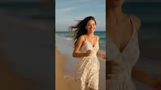 Beach Beauty Running in the Sun | Carefree Summer Vibes