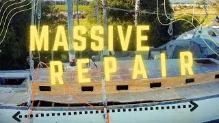 MASSIVE deck REPAIR on my SAILBOAT [Akela EP3]