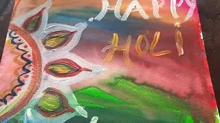 holi  background painting#happy holi viral painting #holi painting in 2 minutes# @ruchika Tripathi