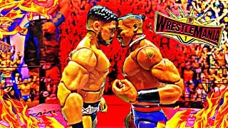 CARMELO HAYES VS ETHAN PAGE WRESTLEMANIA SHOW STARTER ACTION FIGURE MATCH 1/8