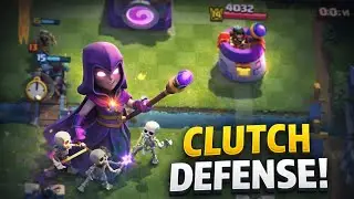 CLUTCH DEFENSE! Can the Witch Save the Tower? Clash Royale Gameplay 
