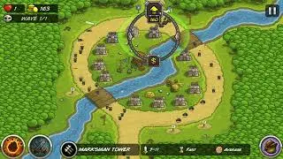 Kingdom Rush  |  Twin River Pass Iron Challenge - Veteran Mode Gameplay