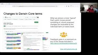 Community help desk sessions for Darwin Core public review