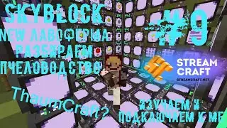 StreamCraft SkyBlock #9 Настало время пчеловодства и таумкрафта. Теория голодных узлов.