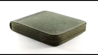 Unique Design Slim Leather Wallet by SGE 89 Olive Green