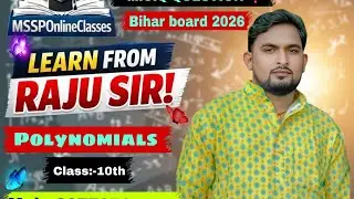 Class 10th Polynomials VVI Important Question and solutions by -Raju Sir 