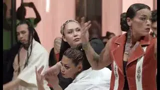 Indigenous Fashion Arts Fierce and Fearless: Opening Entrance lead by Layla Staats