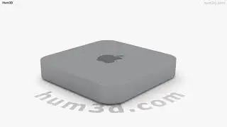 Apple Mac mini 2020 M1 Silver 3D model by 3DModels.org