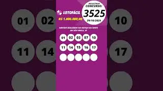Lotof&aacute;cil resultado Concurso 3525 29/10/2025
