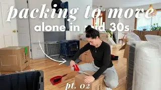 🚚 moving vlog pt 02 | making boxes, organizing my life, new beginning as an adult in mid thirties