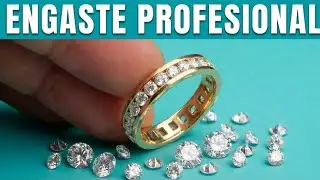 Engaste con circonita en oro amarillo | La técnica que usan los joyeros profesionales