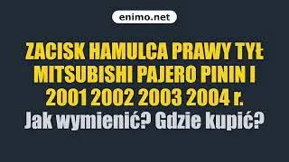 ZACISK HAMULCA PRAWY TYŁ MITSUBISHI PAJERO PININ I 2001 2002 2003 2004 r. Jak wymienić? Gdzie kupić?